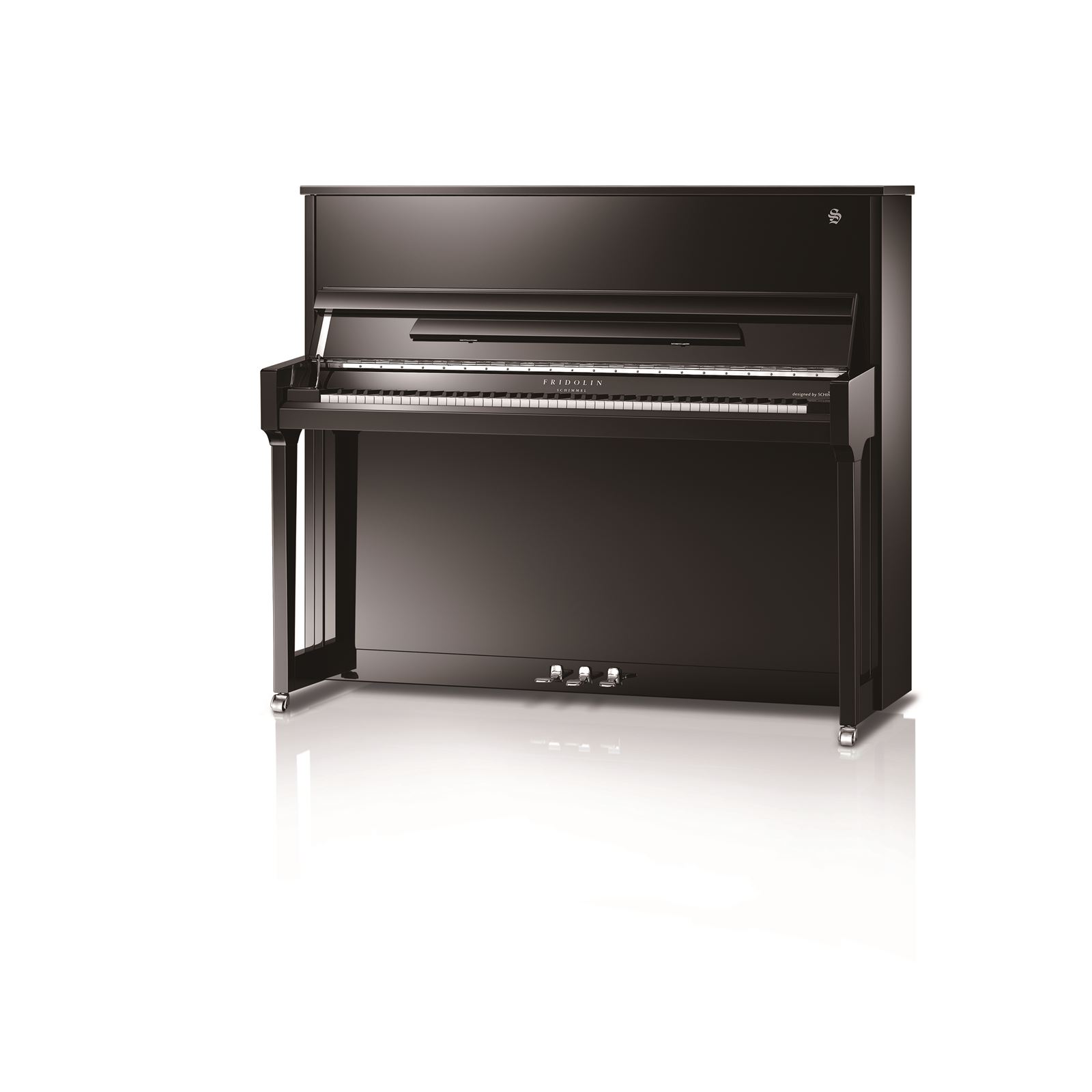 Fridolin Schimmel F130-TEP Upright Piano - Polished Ebony