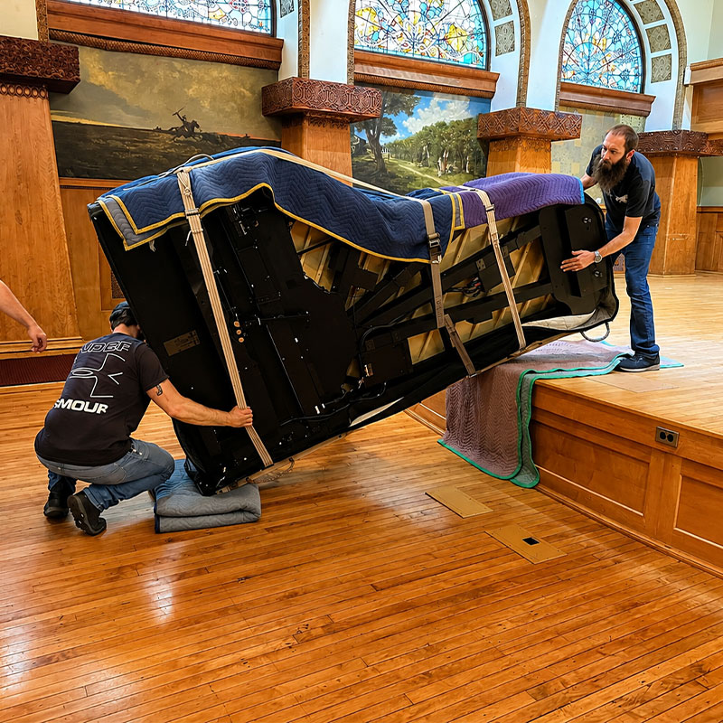 Piano prepared and ready to play after delivery